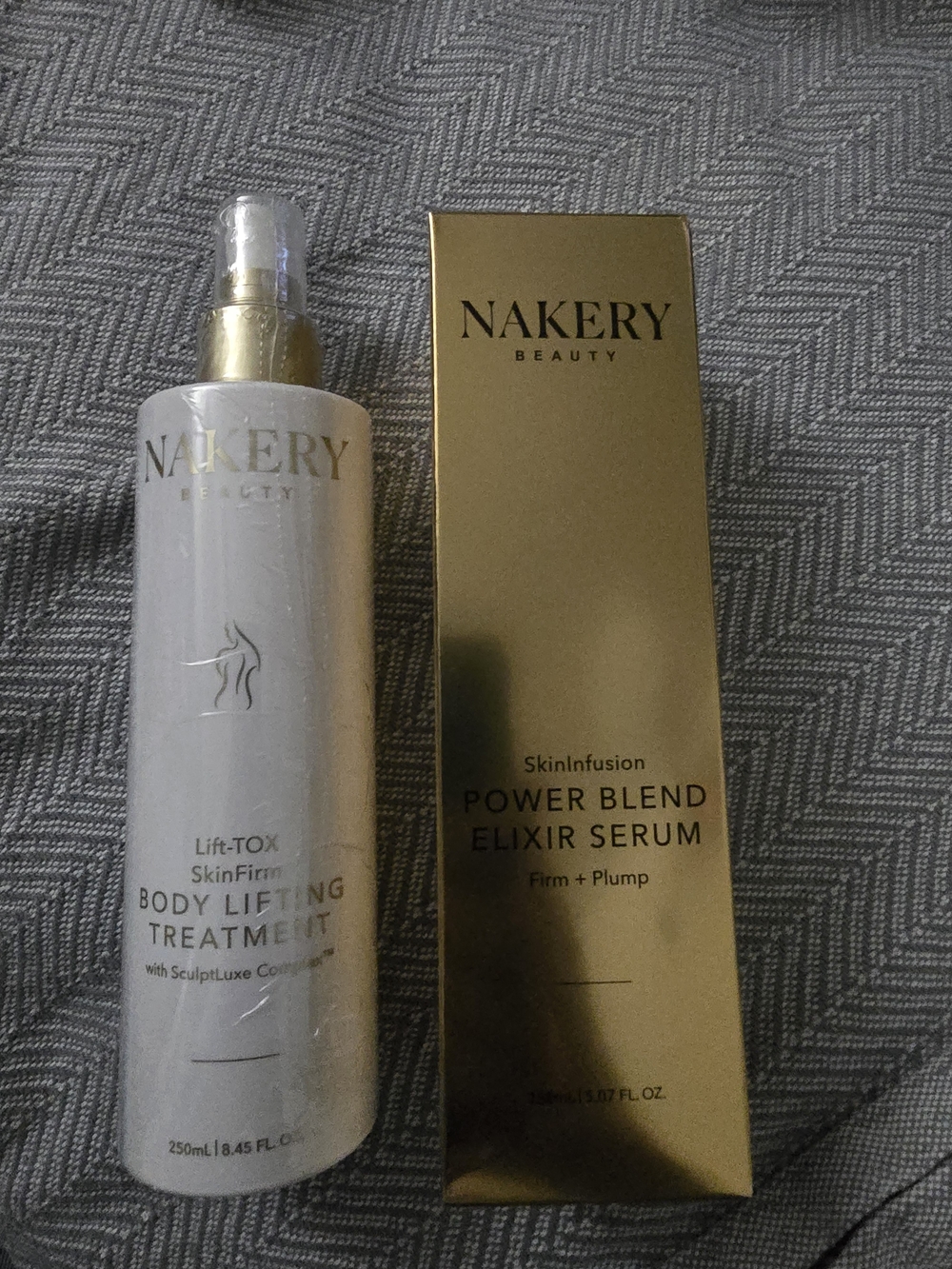Nakery Bundle! Gold Power Blend Elixir Serum & White Body Lifting Treatment